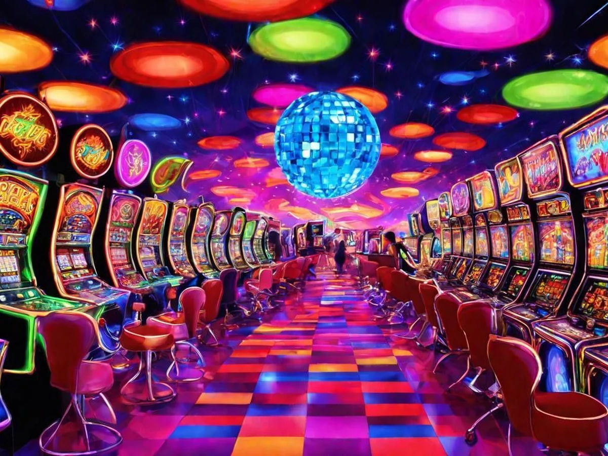 Tampilan permainan slot dengan reel dan simbol berwarna di J200M